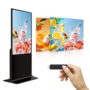 Kiosque tactile 55 pouces, écran totem, lecteur publicitaire, écran LCD ultra fin, signalisation numérique sur pied pour intérieur - Product Image 1