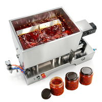 Machine de remplissage semi-automatique de sauces avec mélangeur, remplisseur pneumatique de pâtes et liquides pour sauce chili, ketchup, beurre de cacahuète