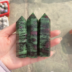 Bán Buôn Tự Nhiên Chất Lượng Cao Của <span class=keywords><strong>Ruby</strong></span> Trong Zoisite Điểm Tinh Thể Thạch Anh Đá Quý Cây Đũa Phép Cho Trang Trí - Product Image 1