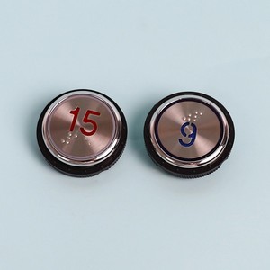 Bouton d'ascenseur Monarch KA313 en acier inoxydable rond de 37 mm, design minimaliste pour ascenseur - Product Image 1