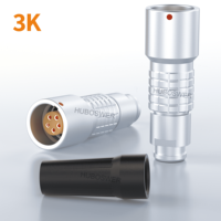 Connecteur Circulaire Push-Pull Multipolaire Série 3K, Étanche IP66/68, 2-32 Broches, pour Rallonge de Câble de Connexion, Type PHG Free Socket