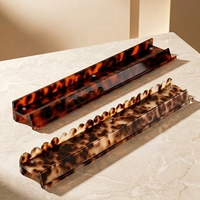 Rangée de Mahjong en acrylique en forme de U à bords droits, en stock, règle magnétique pour déplacement de cartes, facile à nettoyer, compatible Mahjong américain