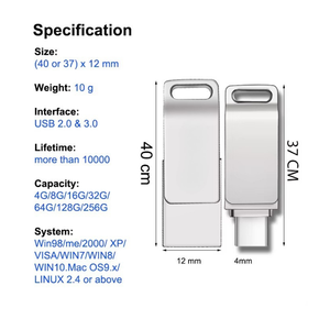 Chiavetta USB 2.0 3.0 TYPE-C Dual per Telefono OTG con Logo Personalizzato, Memoria USB da 4GB 8GB 16GB 32GB 64GB 128GB - Product Image 3