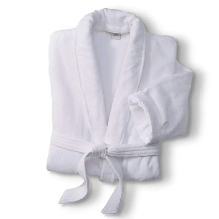 Белый, один размер, настраиваемый махровый бархатный халат, роскошный белый гостиничный халат с воротником-платком и поясом для самозавязывания