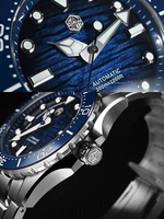 San Martin – montre de plongée de luxe pour hommes, 40mm, en acier inoxydable, cadran ondulé en émail, ST2130, classique, automatique, mécanique, étanche à 300m