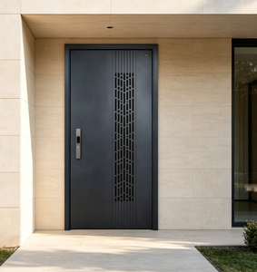 <span class=keywords><strong>Puerta</strong></span> de Seguridad Antirrobo para Exteriores de Villa, Diseño Moderno, Construcción de Acero/Acero Galvanizado, Personalizable, Modelo ZK, 3 Años de Garantía - Product Image 3