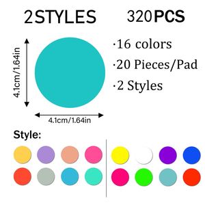 แผ่นรอง PET กันน้ำแบบใส 20 ชิ้น/ชุด แผ่นวงกลมแบบมีกาวในตัว 8 สี สามารถปรับเปลี่ยนได้ - Product Image 2