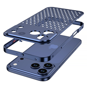 Funda Metálica Antigolpes con Disipación de Calor para Teléfono 17 Pro Max/16 Pro/15/14/13 Pro Max, Difusor de Aromaterapia Desmontable en la Parte Trasera - Product Image 1