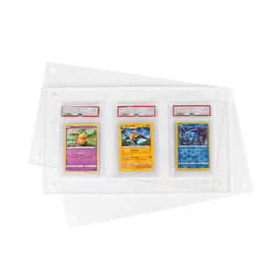 Marco de exhibición de tarjetas acrílicas preensamblado transparente para 3 tarjetas - Product Image 1