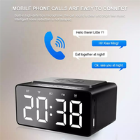 Altavoz Bluetooth Portátil de Alta Calidad, Altavoz Inalámbrico con Woofer, Radio FM, Pantalla LED Grande, Reloj Despertador, Cargador Inalámbrico