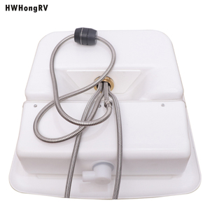 Lavabo mural pliable en ABS acrylique blanc avec robinet intégré <span class=keywords><strong>pour</strong></span> camping-car et bateau - Product Image 4