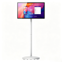 TV Táctil Portátil de 23.8 Pulgadas, 10 Puntos Táctiles, IPS, Bluetooth, Recargable, Equipo de Señalización Digital Interactiva