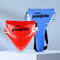 Protection de l'aine pour arts martiaux Sanda MMA en cuir PU avec logo personnalisable, nouvelle conception, protection renforcée, tailles S-M-L