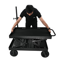 Chariot de Réalisation Pliable 100*60*97cm pour Moniteur TV, Caméra de Production Vidéo, Poste de Travail pour Réalisateur et Équipe de Tournage