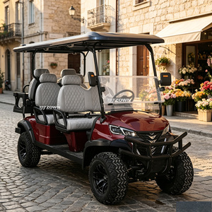 Voiturette de golf électrique homologuée CE, 2+2 places, moteur puissant, véhicule de golf pour le transport dans les attractions touristiques - Product Image 1