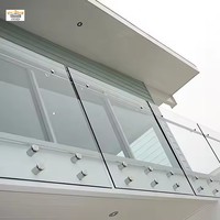 Glas Balustrade Edelstahl Abstands halter Outdoor Decking Geländer Design Manipulation Glas Treppen geländer Verstellbarer Abstands halter
