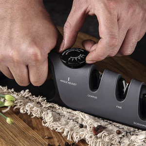 Aiguiseur de couteaux réglable avec roues en tungstène et céramique pour cuisine, camping en plein air, couteaux à lame fixe et ciseaux de chasse - Product Image 4