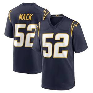 Khalil Macks 52 Justin Herbert 10 Keenan Allen 13 Bosa Jame 97 Royal Navy Stitched Game USA Football Shirts Los Angeles Jerseys - Product Image 6