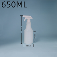 500ml 650ml 1000ml Bouteille de pulvérisation vide réutilisable en continu Bouteille de pulvérisation professionnelle résistante aux produits chimiques