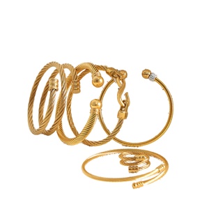 Women's <b>Gold</b> Color Fashion <b>Bangles</b> Middle East Beads Dubai Balls Bracelets Ethiopian Saudi Arabia Wedding Jewelry African Gifts - Product Image 2