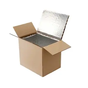 Kotak pengiriman karton RSC kotak termal jus buah daging cetak kustom kualitas tinggi