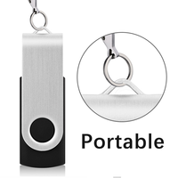 Clé USB pivotante multicolore 1 Go 2 Go 4 Go 8 Go 16 Go 32 Go 64 Go 128 Go, clé USB en métal, clé USB 2.0, clé USB, disque U