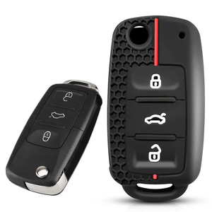 2 nút Silicone <span class=keywords><strong>Key</strong></span> Bìa Car <span class=keywords><strong>Key</strong></span> trường hợp đối với Volkswagen Skoda ghế Silicone Keyless từ xa chìa khóa xe Fob bảo vệ - Product Image 4