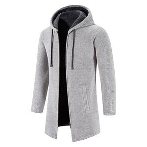 Giacca da Uomo Col Dker Autunno Inverno Tinta Unita Cappotto da Uomo Casual <span class=keywords><strong>Trench</strong></span> Parka da Uomo in Misto Lana Cappotto Casual <span class=keywords><strong>Trench</strong></span> - Product Image 3