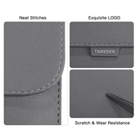 Housse d'ordinateur portable pratique en cuir PU imperméable de 13, 14, 15, 16 pouces avec support magnétique et pochette pour accessoires