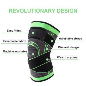 Genouillères de compression réglables pour vélo, avec bandage élastique haute élasticité, pour hommes et femmes - Product Image 3