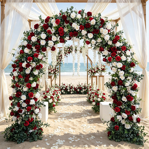 DKB Artificial Silk Wedding Arch Decorations-High Quality U-Shaped Customizable Size Durable <b>Flower</b> Arch for Weddings & Events - Product Image 1