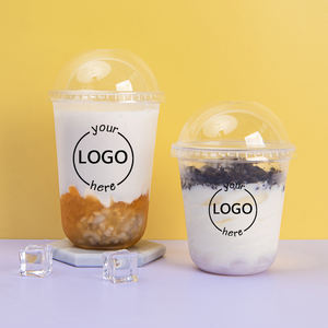 12oz 14oz 16oz frullati monouso in <span class=keywords><strong>plastica</strong></span> a forma <span class=keywords><strong>di</strong></span> U bolle <span class=keywords><strong>di</strong></span> latte Boba tè tazze da caffè tazza <span class=keywords><strong>di</strong></span> <span class=keywords><strong>plastica</strong></span> per animali domestici con coperchio - Product Image 5