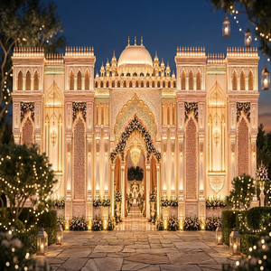Escenario de Boda al Aire Libre con Diseño Tradicional de Palacio Imperial, Tema Mughal, de Delhi, India - Product Image 2