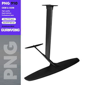 Aile avant de kitesurf Wingfoil PNG 910 haute performance, durable, légère, gonflable, en carbone, hydrofoil, noire, 910x160mm - Product Image 1