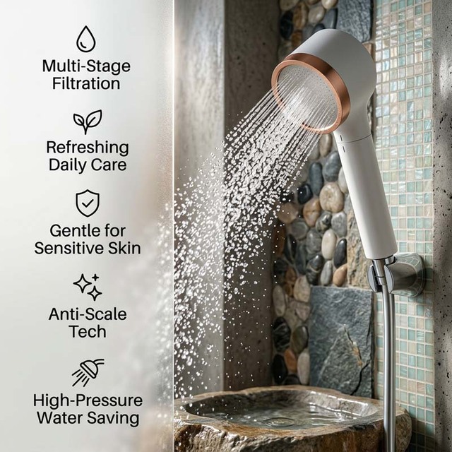 Eco-friendly Water Saving Healthy Shower Filter 249 Micro Holes ODM Custom Logo Manufacturer KDF 55 ACF Healthy