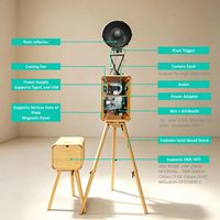 Photomaton YPT W4 à impression instantanée double face, écran tactile 18,5 pouces, PC intégré, compatible DSLR et iPad, pour événements