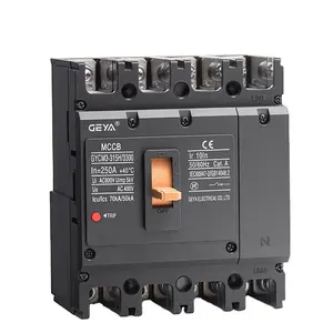 GEYA CM1 CM3 Safe MCCB 4P 125A-315A Motor Protection Low Voltage Electric AC DC Molded Case Circuit Breaker Price