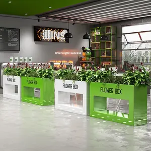 Boîte à fleurs en fer d'extérieur, combinaison de mobilier d'extérieur personnalisé de style industriel <span class=keywords><strong>pour</strong></span> salon de thé, café, zone de repos, cloison, boissons froides - Product Image 4