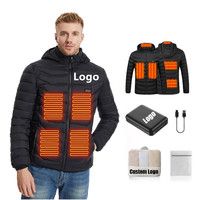 Veste Chauffante Électrique à Logo Personnalisé pour Homme, Alimentée par USB, pour la Randonnée, la Moto et l'Hiver