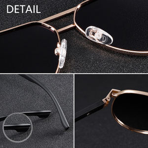 Lentes TAC de moda de diseñador de logotipo personalizado de alta calidad Material de metal Marco negro UV400 Gafas de sol polarizadas para hombres y mujeres - Product Image 4