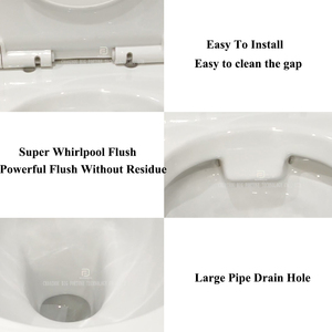 Inodoro Moderno de Pared con Ahorro de Agua, Inodoro Flotante de Cerámica Duradero, Inodoro con <span class=keywords><strong>Cisterna</strong></span> Oculta para Proyectos Hoteleros, Apartamentos y Villas - Product Image 3