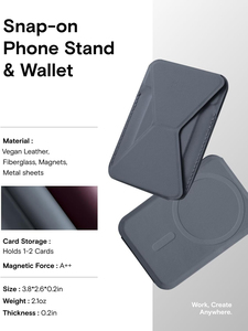 Cartera Magnética Resistente, Soporte Invisible para Teléfono, Ultrafino, Antigolpes, Portátil, Plegable, Soporte de Escritorio para Tarjetas de Identificación - Product Image 6