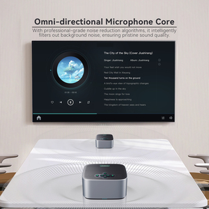Rocware <strong>360</strong> Conference Array Mic with POE/USB, 6-Piece Cascadable, 3m Pickup for Clear <strong>Audio</strong>