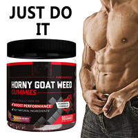 Gummies de Horny Goat Weed : Extrait de Puissance Masculine, Compléments Herbales d'Epimedium en Capsules pour l'Amélioration de l'Endurance et l'Énergie des Adultes