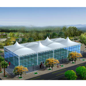 Toit de stade en membrane tendue à structure en acier pour écoles et sites sportifs, structures tendues pour couvertures de terrains de basketball, toitures tendues - Product Image 1