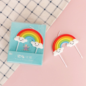 Lindo <span class=keywords><strong>Frozen</strong></span> Sun vela sonriente para niños Arco Iris dibujos animados pastel decoración Plugin para fiestas <span class=keywords><strong>cumpleaños</strong></span> Año Nuevo - Product Image 3