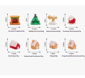 Simulation de noël mignon bonhomme de neige <span class=keywords><strong>Micro</strong></span> paysage voiture ornement résine bricolage artisanat ornement petit ornement accessoires - Product Image 6