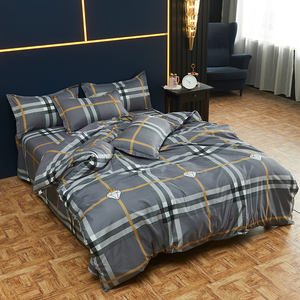 Set tempat tidur serat mikro asli 100% poliester, Set seprai penutup pola tanaman Modern ukuran King-untuk Hotel - Product Image 5