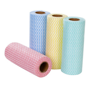 Disposable Kitchen Dishcloths Perforated Cuttable Wavy Texture Non Woven Fabric Rectangle For Pots And Pans - Product Image 5