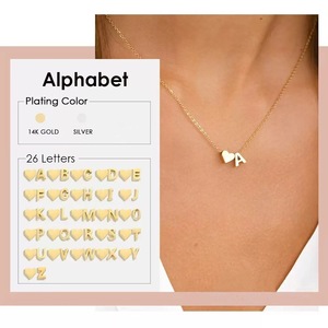 Collier minimaliste élégant de style occidental avec pendentif lettre anglaise pour femme - Product Image 4